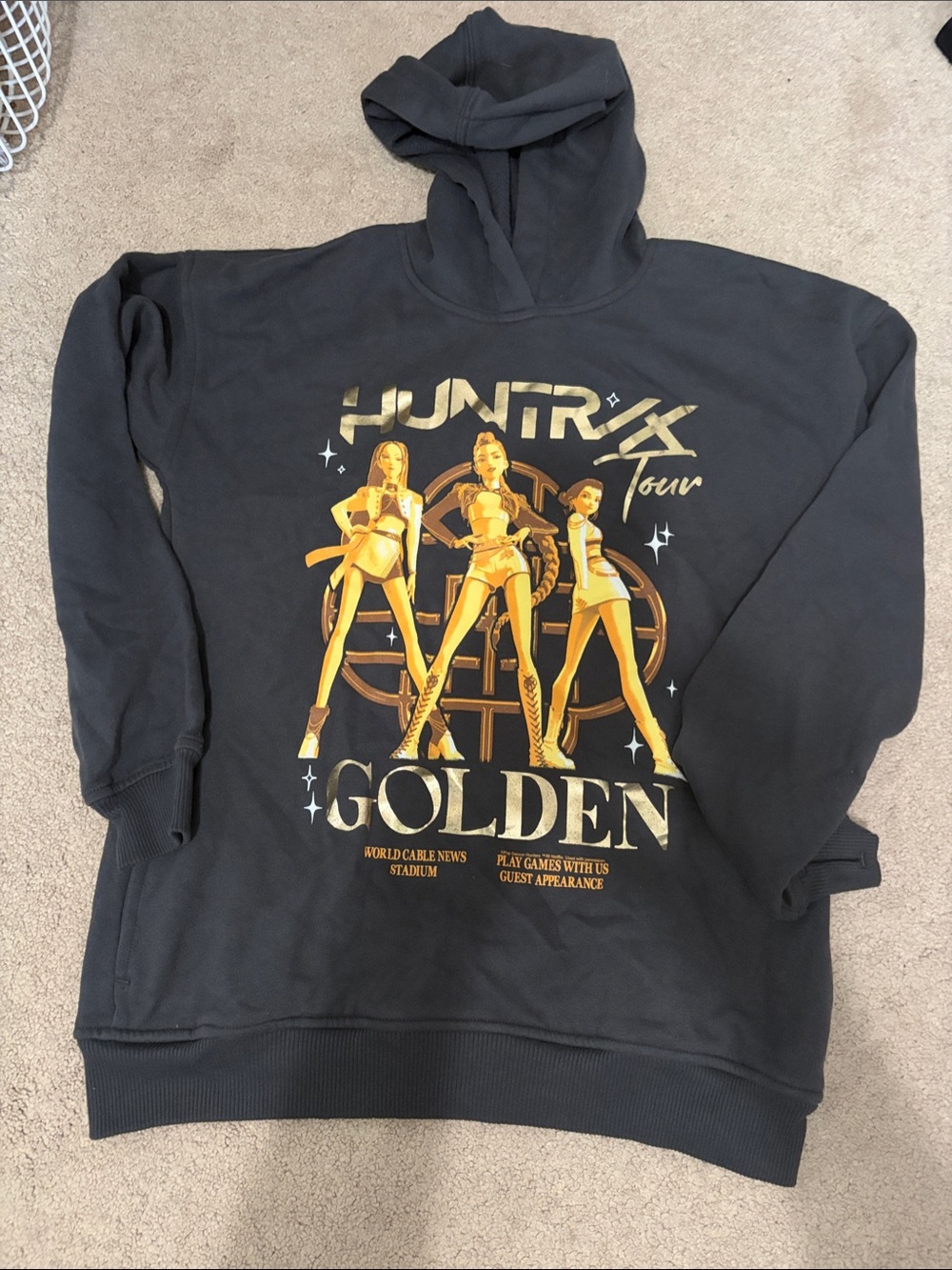 Huntrx "Golden" Graphic Hoodie - Dark Grey girls 15/16